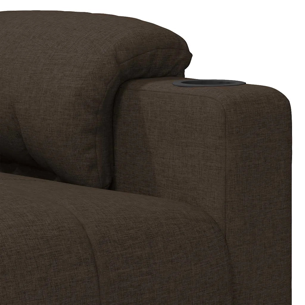 Poltrona reclinabile in tessuto marrone scuro 348075
