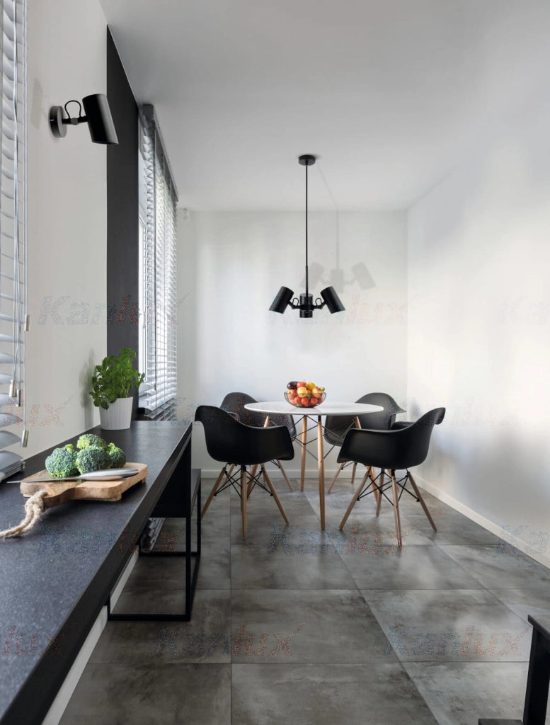Lampadario AGZAR con diffusori regolabili nero 3xE14 Kanlux