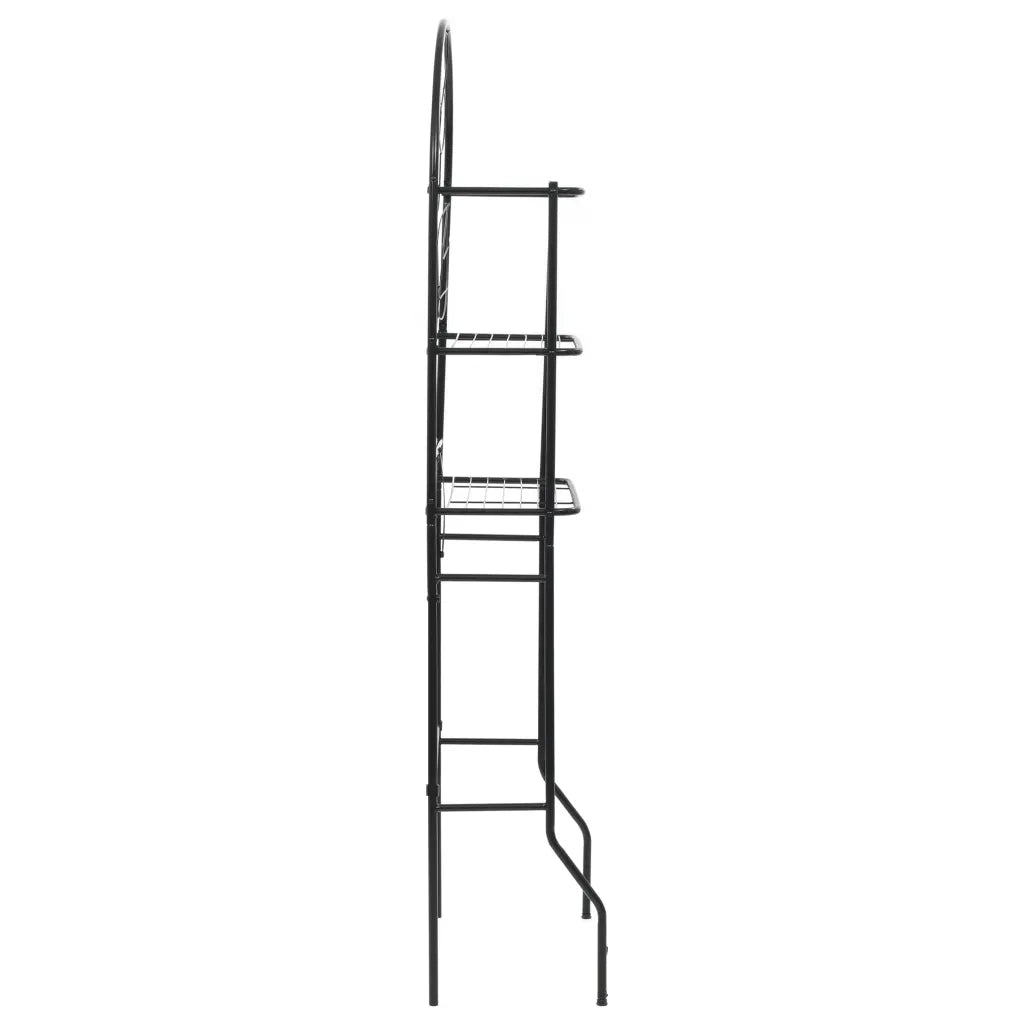 Scaffale da Bagno Nero 60x33x174 cm 246722