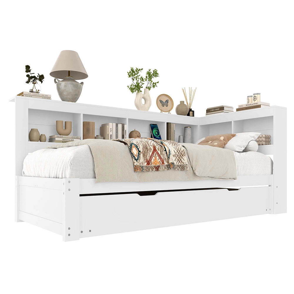 Divano letto 90x200cm?- Xylo - gigogne USB bianco