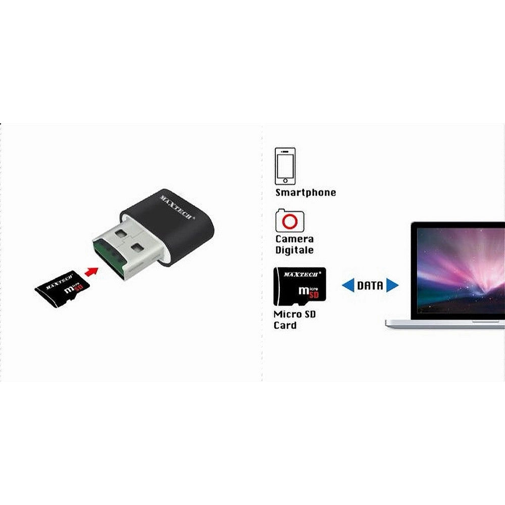 Trade Shop - Lettore Di Scheda Usb2.0 / Micro Sd Card Adattatore 480mbps Pc Notebook Lto-sm01 -