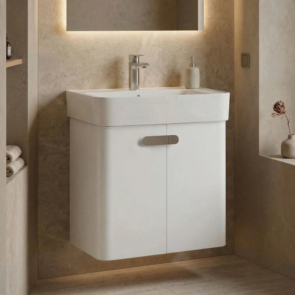 Mobile lavabo "Orbit 55" - 55 x 38 x 62 cm - Bianco