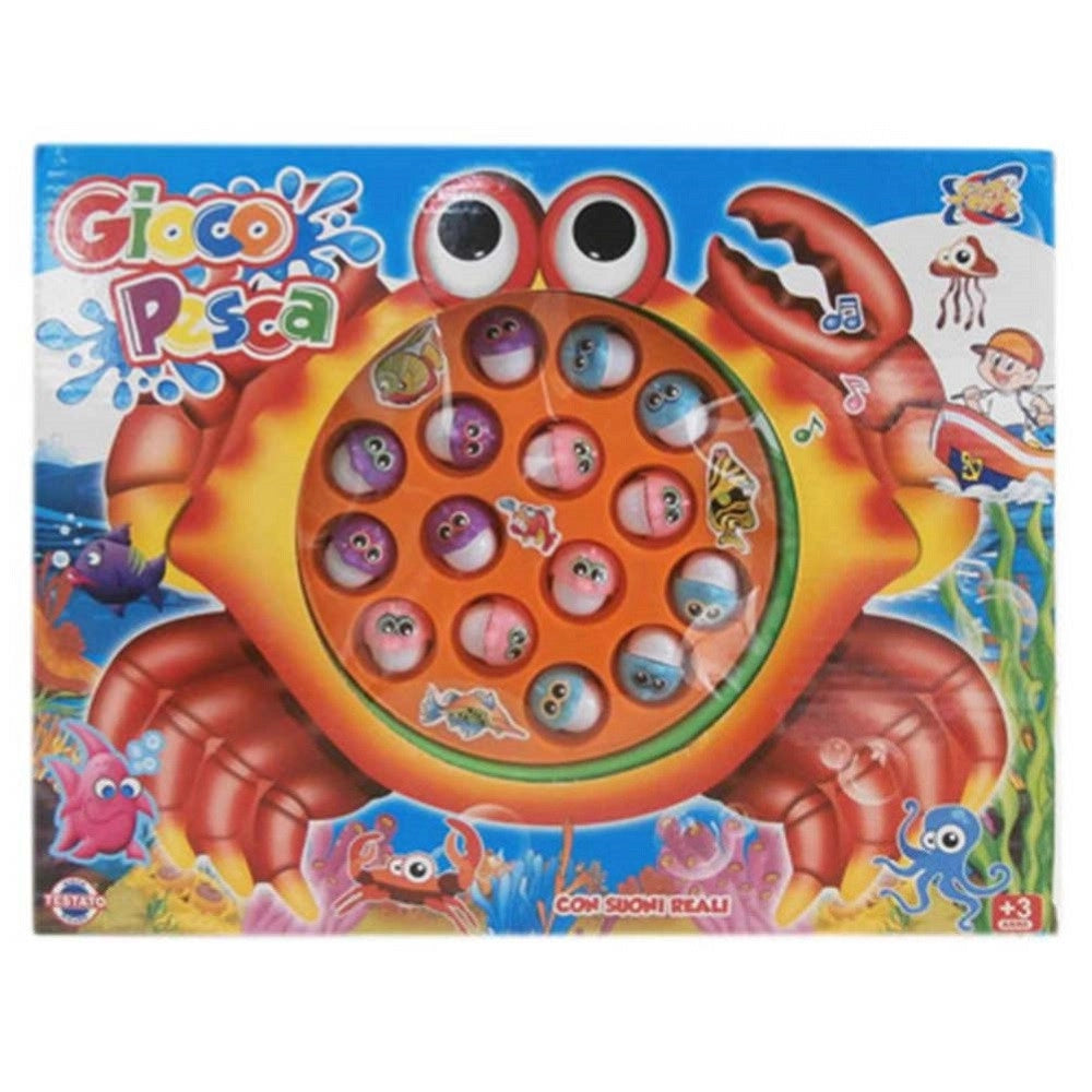 Trade Shop - Gioco Di Societa' Da Tavolo Gioco Della Pesca Granchio 16 Pesci Con Suoni Reali -