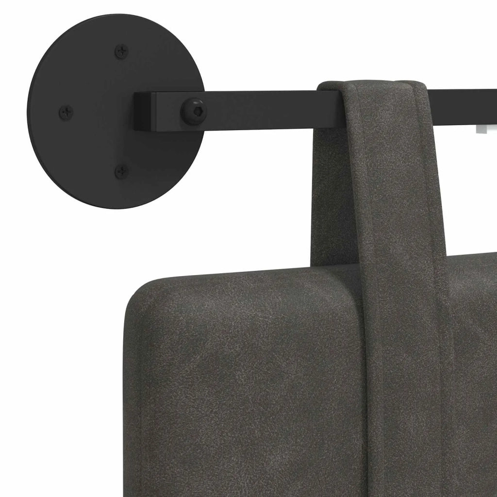 Testiera sospesa Con luce LED Nero PU Antico 3424268