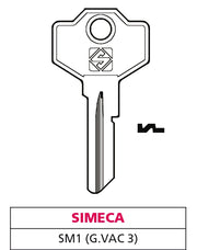 Silca CHIAVE OTTONE SM1 (G. VAC 3) SIMECA 20.00 pz