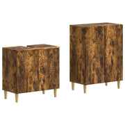 Set di Armadi da Bagno da 2 Pezzi DELFT Rovere Fumo 3417626