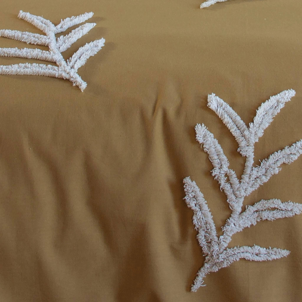 Set biancheria da letto in cotone color senape, 2 posti
