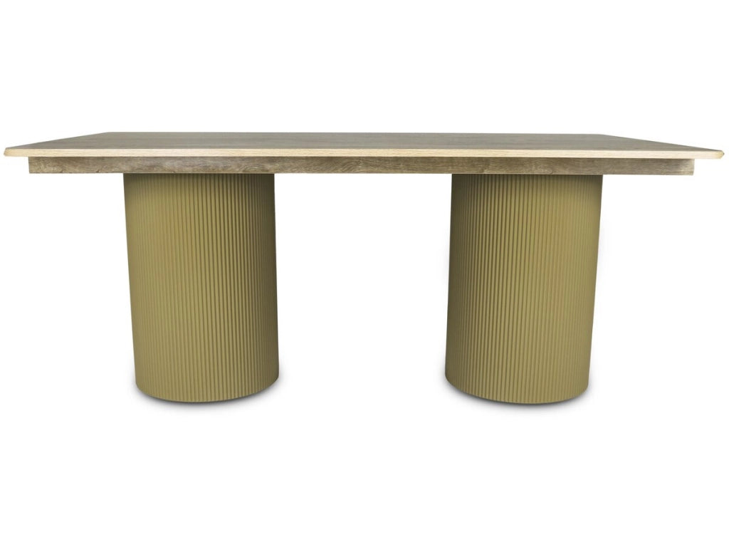 Tavolo da pranzo ovale in legno "Zénith" - 180 cm - 8 posti a sedere - Beige