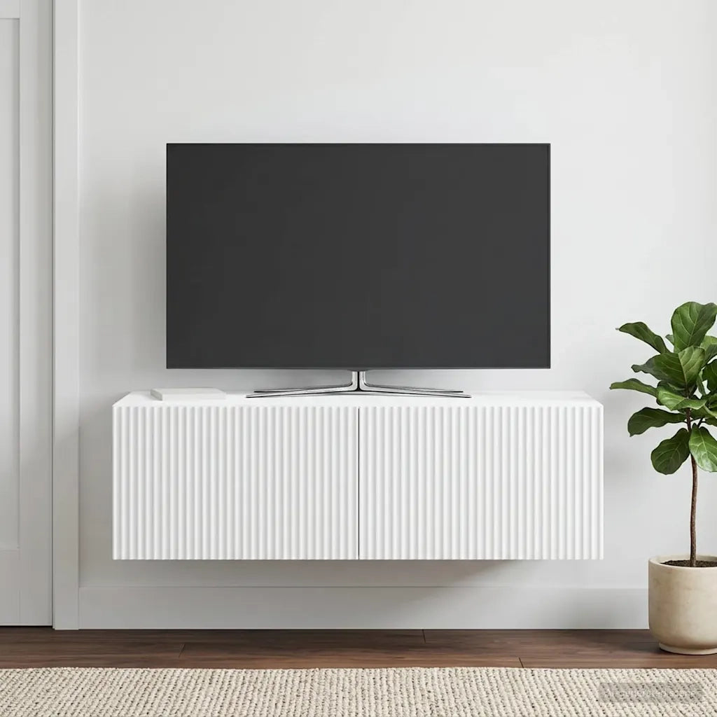 Mobile Porta TV da Muro Bianco 98 x 41 x 30 cm 898525
