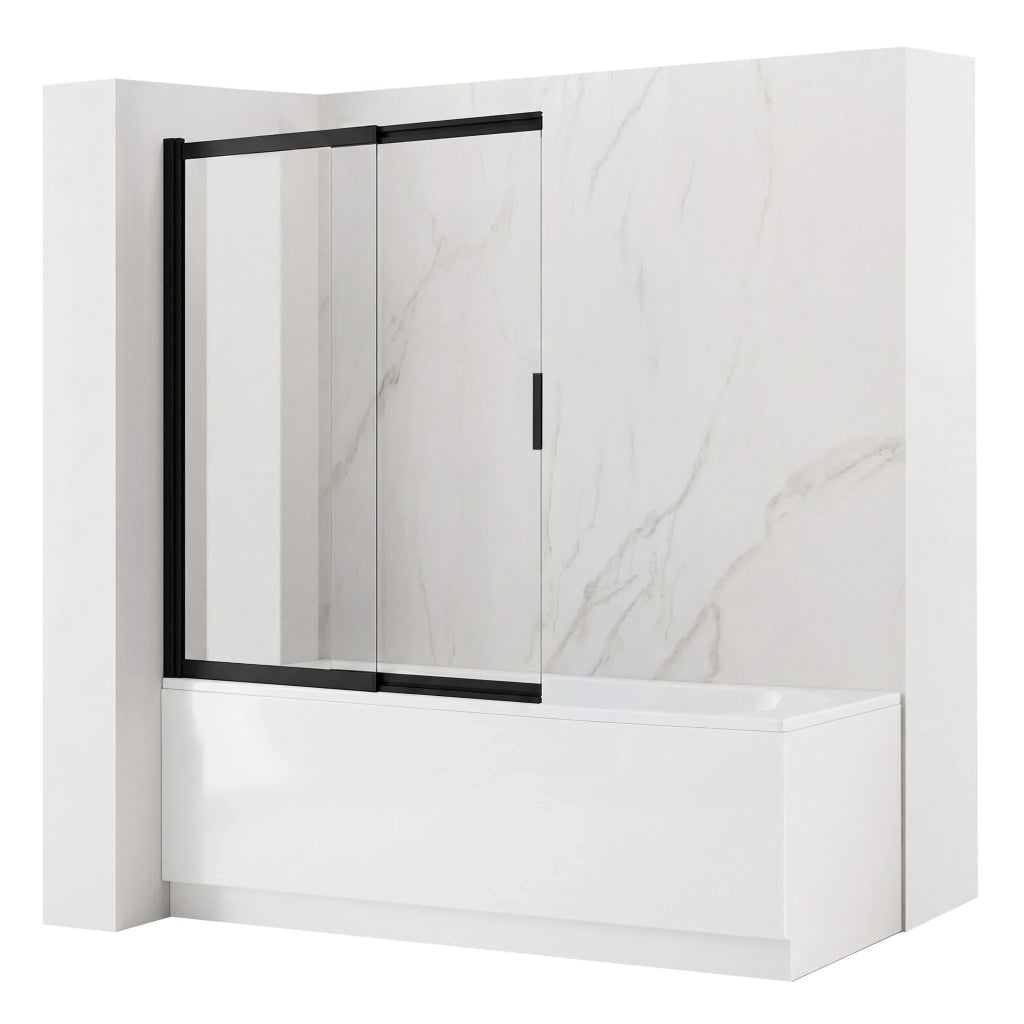 Paravento Vasca Scorrevole Rea Dario Black 120