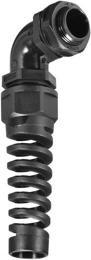 Connettore acqua resistente - Cavo conduttore - IP68 - Nylon - Protezione flessibile - Mozzo di protezione - Diametro 6-11mm - Adatto per esterni - Nero - 2 pezzi.