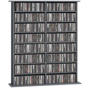 Libreria per CD e DVD con 16 scomparti e 12 ripiani regolabili ¨C Minimal ¨C Grigio