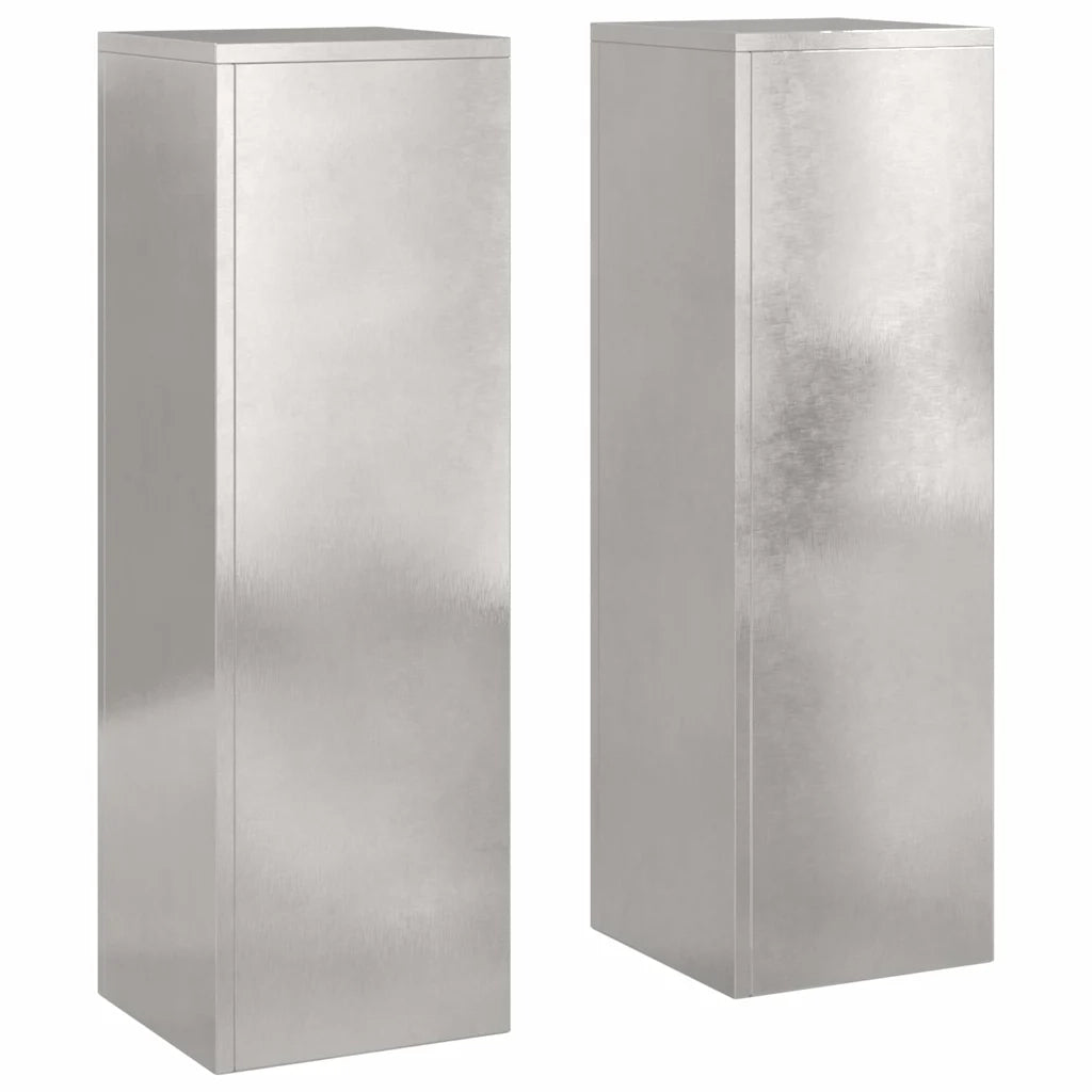 Supporto per piante | Sostegno per piante 2 pz Argento 24 x 24 x 75 cm