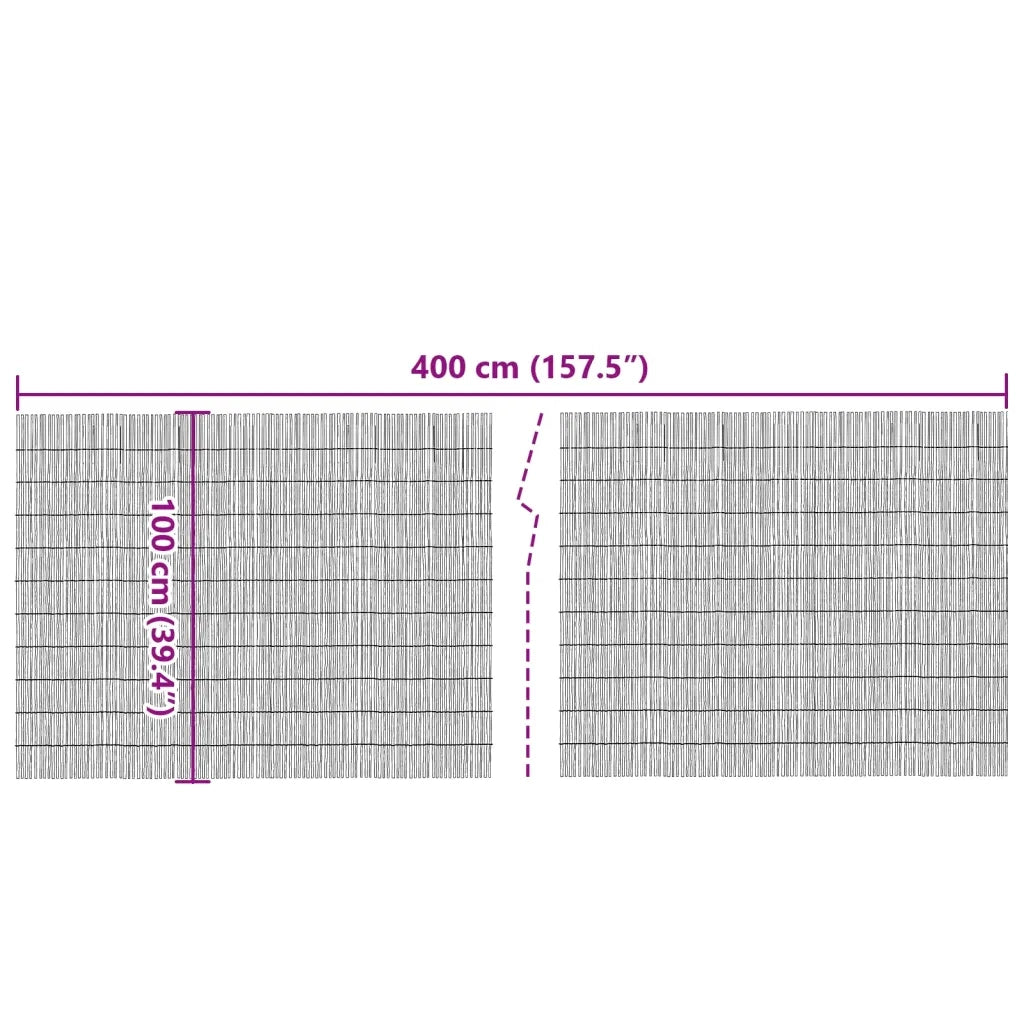 Recinzione da Giardino 400x100 cm Giunco