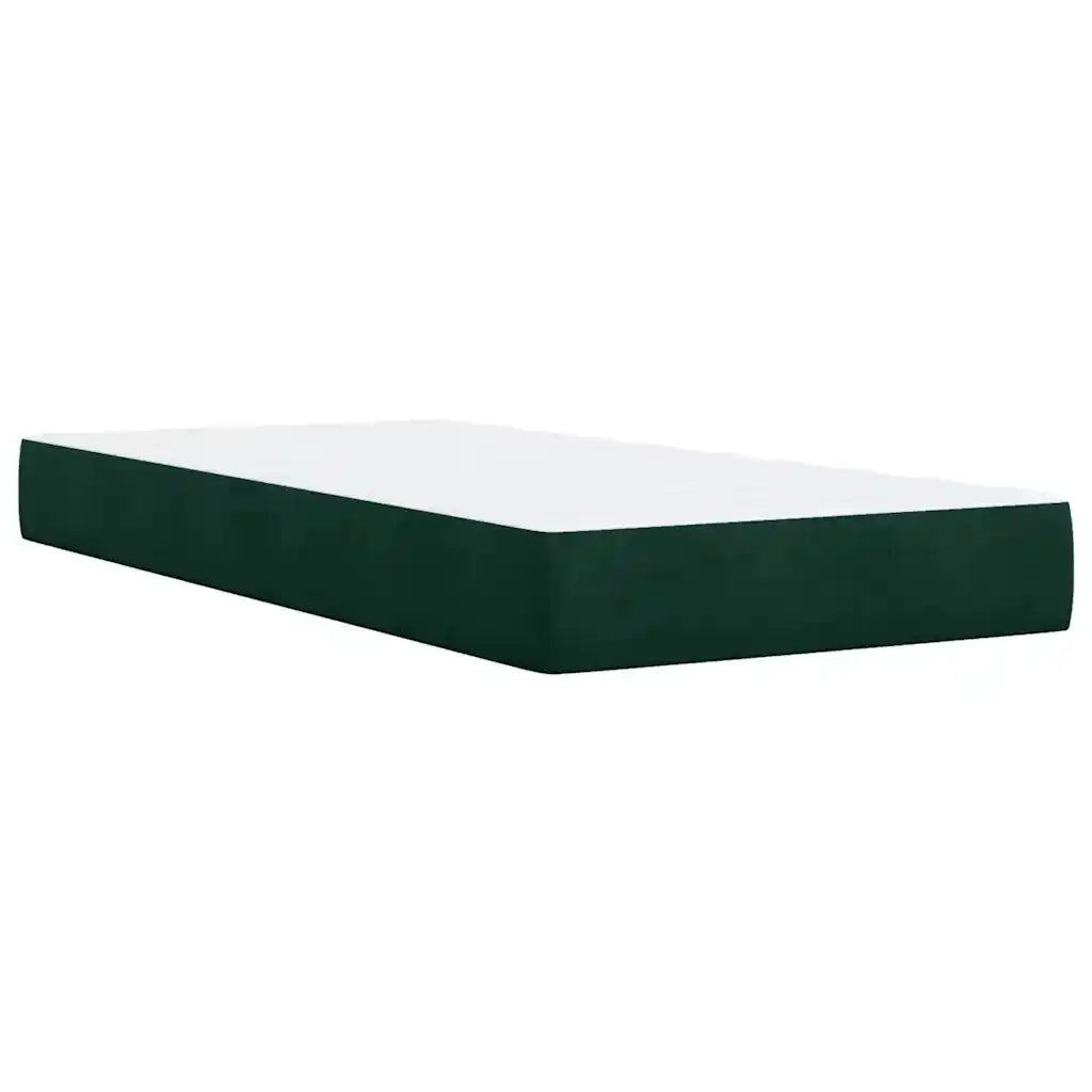 Giroletto a Molle con Materasso Verde Scuro 80x200 cm Velluto 3286177
