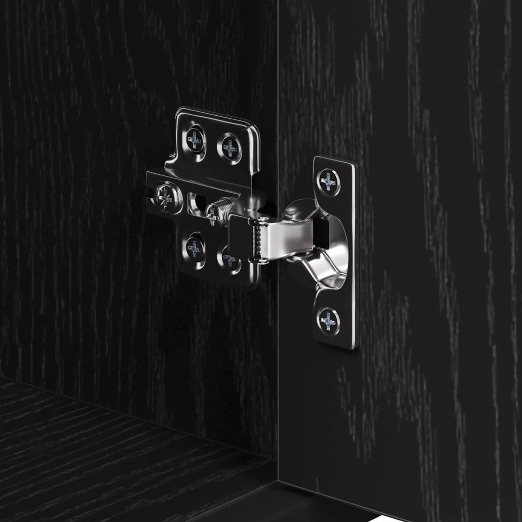 Set di mobili per il bagno 3 pcs Rovere Nero Legno multistrato 3402368