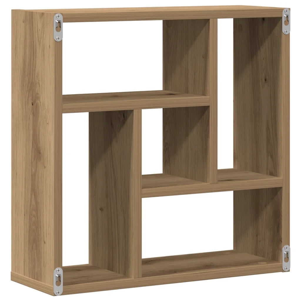 Scaffale a parete | Ripiano a parete | Mensola a parete Rovere Artigianale 45x16x45 cm in Truciolato