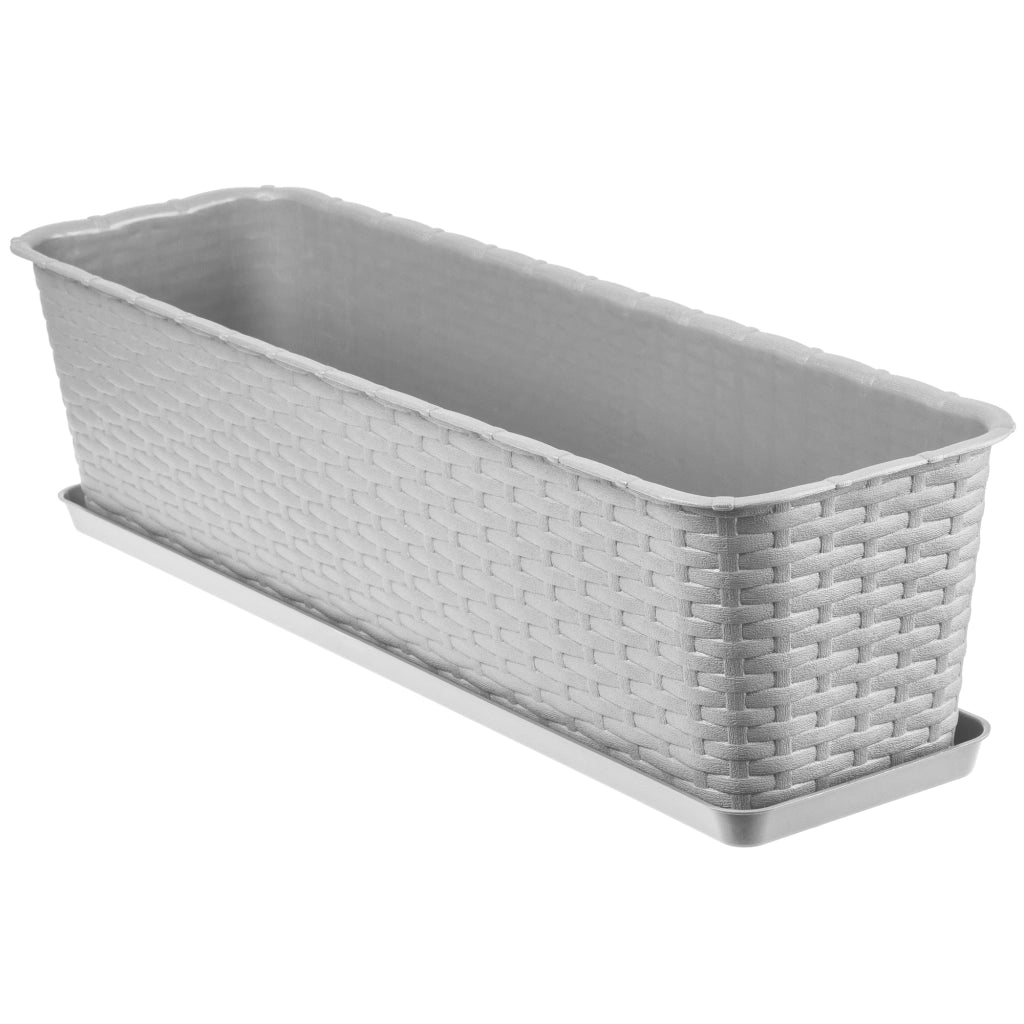 KADAX Fioriera da balcone con supporto per fiori e balaustra, 60 cm