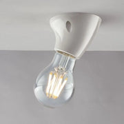 APPLIQUE/PORTALAMPADA DA PARETE IN MATERIALE PLASTICO BIANCO E27 FAN