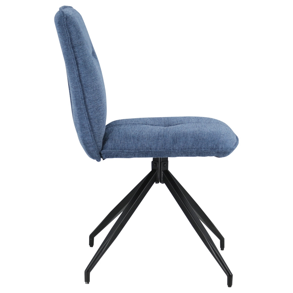 Set di 2 sedie AREN in tessuto blu