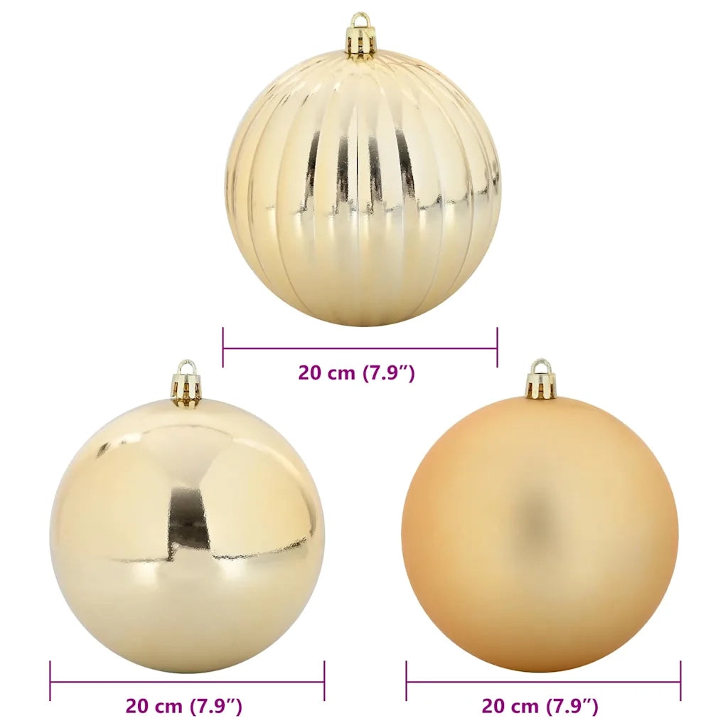 Set di palline di Natale XXL 4 pcs Oro Plastica 42018871
