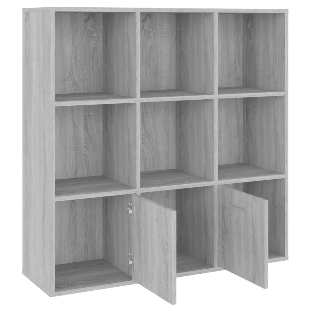 Libreria-Scaffale per Libri-Mobile di Stoccaggio Grigio Sonoma 98x30x98 cm