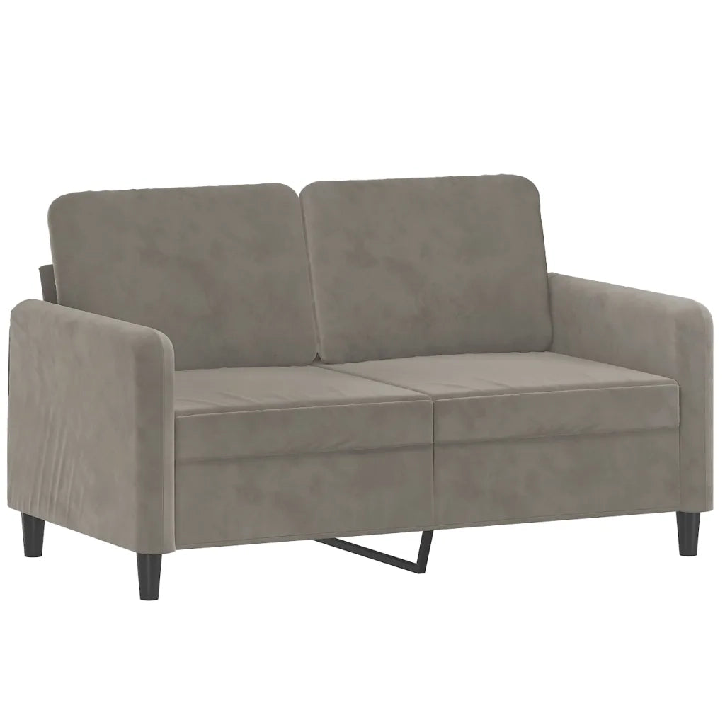 Divano a 2 Posti Grigio Chiaro 120 cm in Velluto 349033