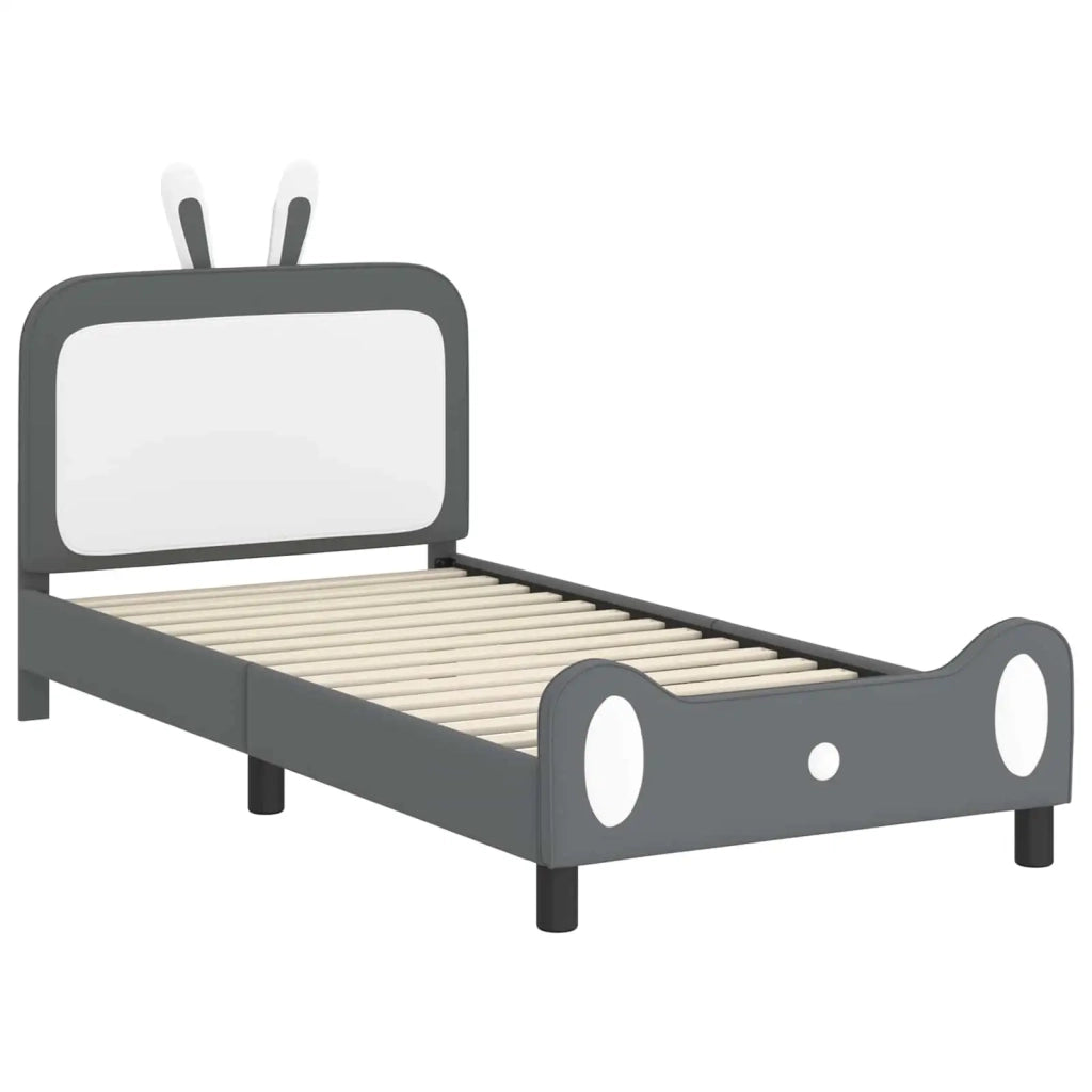 Struttura letto bambini con testata Grigio chiaro 80 x 200 cm