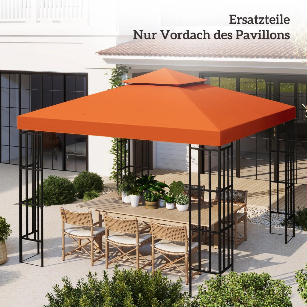 Copertura per Gazebo 3x3m ¨C zephmum ¨C Impermeabile Polyester Rosso Ruggine