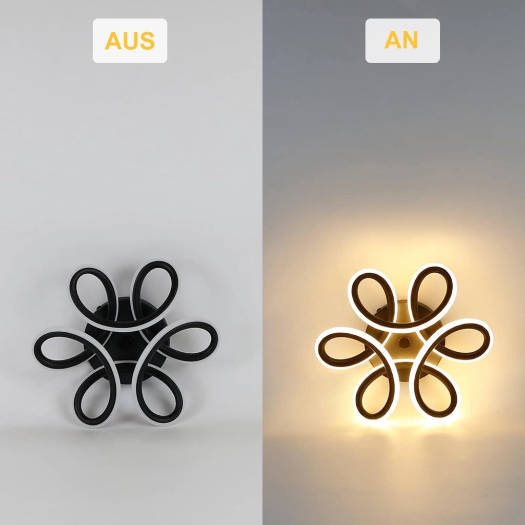 ZMH Lampada da soffitto LED nera design moderna elegante per interni