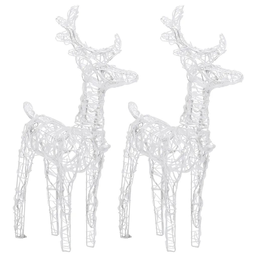 Renne di Natale 2 pz Blu 80 LED in Acrilico 342680