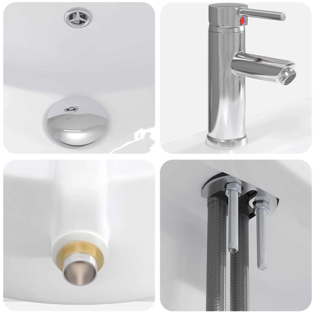 Set di mobili per il bagno Sonoma grigio 81 x 40 x 84,5 cm 3404363