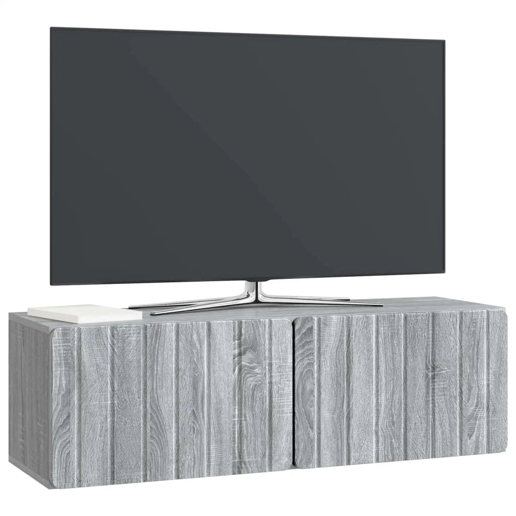 Mobile Porta TV da Muro-Credenza per TV sospesa Grigio Sonoma 98 x 31 x 30 cm 799375