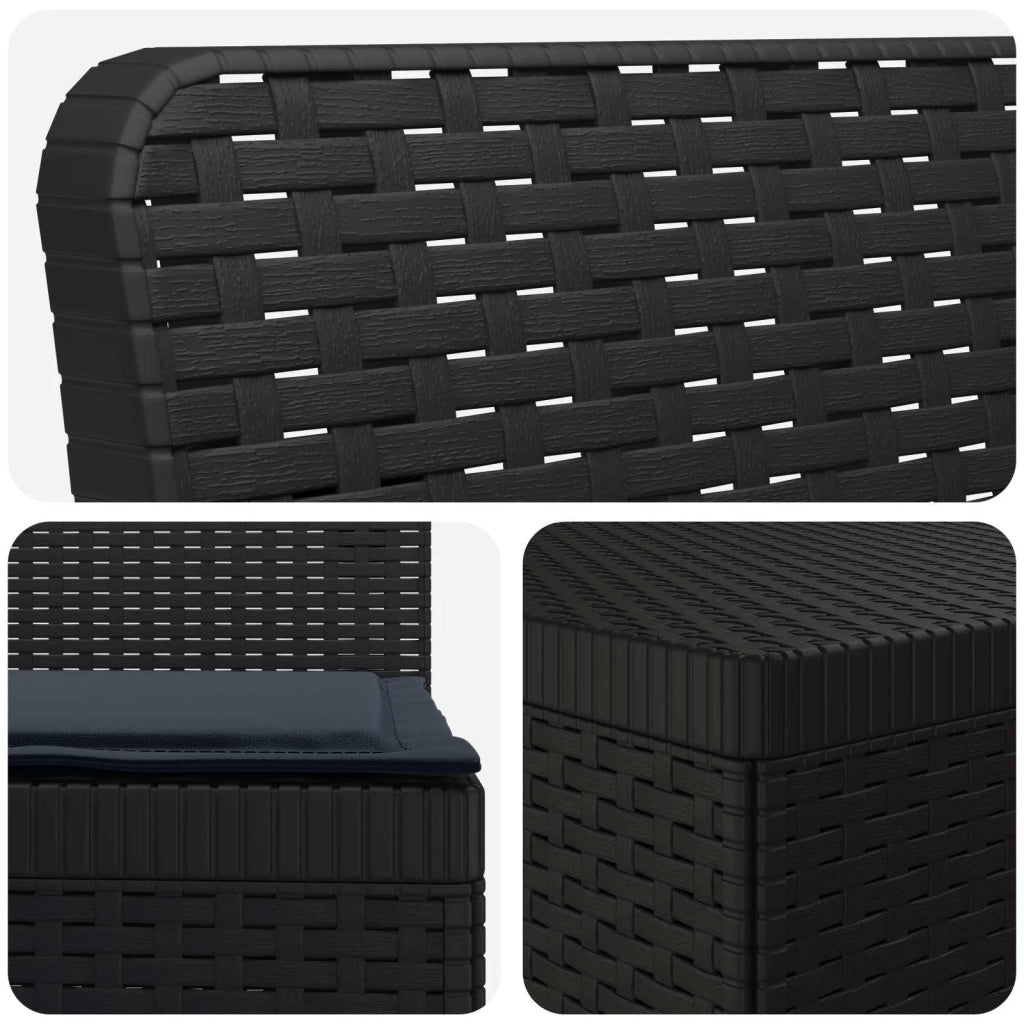 Divano da giardino 4 posti con cuscini aspetto rattan PP 3443929