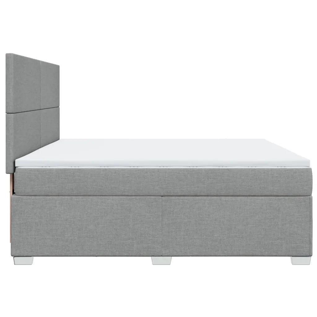 Giroletto a Molle con Materasso Grigio Chiaro180x200 cm Tessuto 3290560