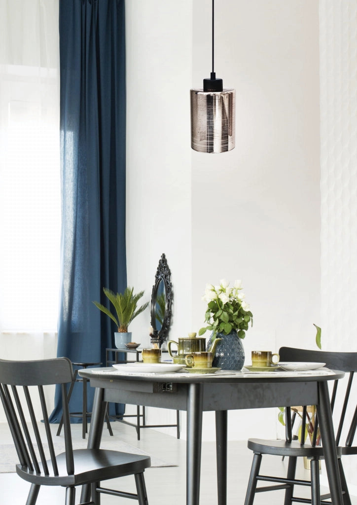 Lampada a sospensione Candellux COX Ø12 nero cromato