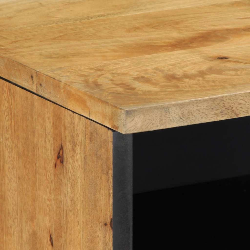 Pratico mobile porta TV con ampio spazio di archiviazione 100 x 33 x 46 cm legno massello marrone 02_0057741