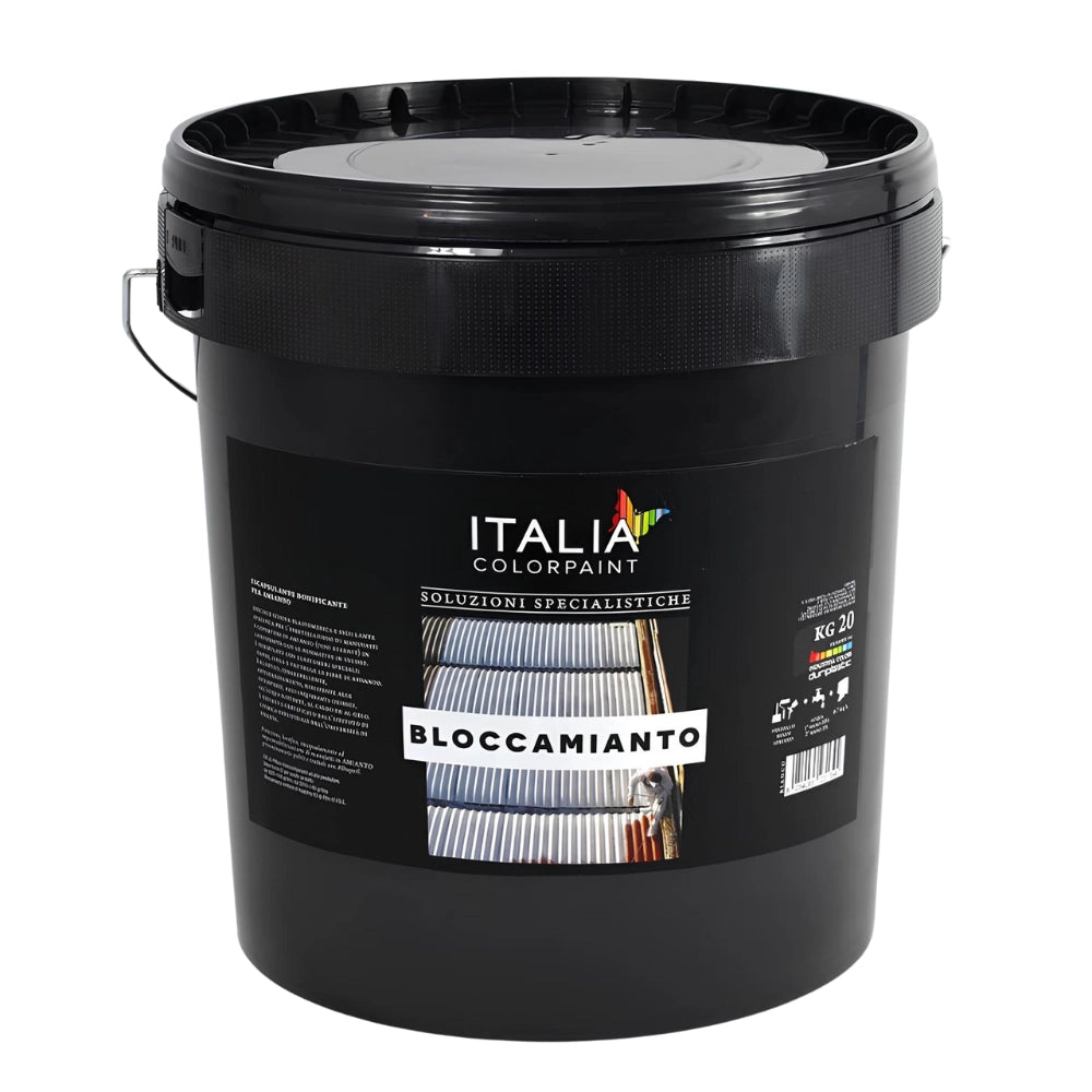 Bloccamianto incapsulante elastomerico certificato amianto colore grigio *** formato 20 kg, confezione 1