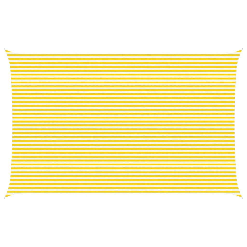 Vela Parasole | Telo Ombra | Vela da ombra solare Giallo e Bianco 8 x 5 m