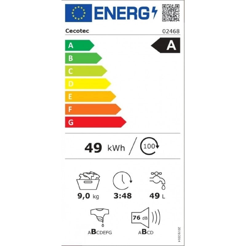 CECOTEC 02468 - Lavatrice Bolero DressCode 9500 Inverter A