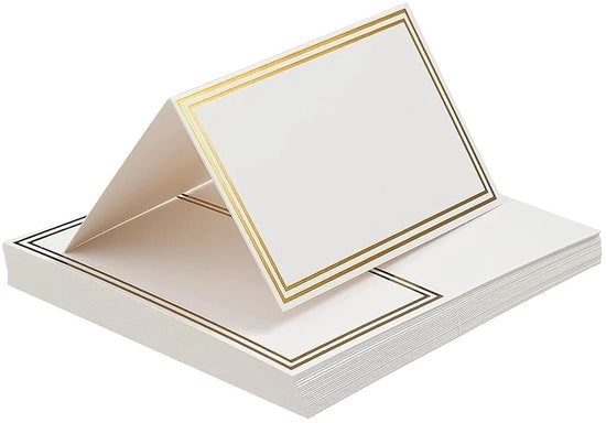 Set di 50 Carte da Tavolo con Doppio Foderatura in Oro Caldo