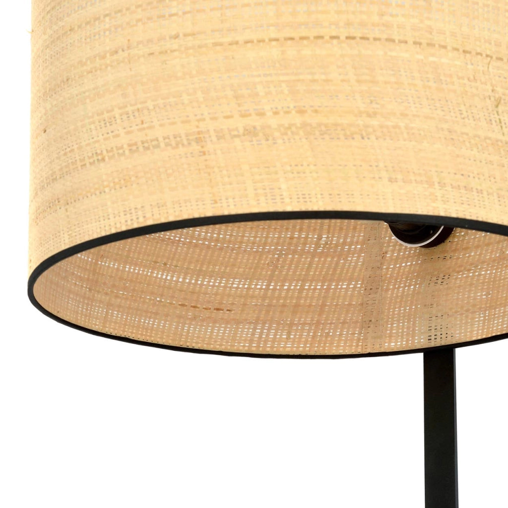 Lampada da terra Emibig Estrella rattan nero E27 157cm