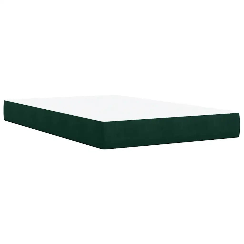 Giroletto a Molle con Materasso Verde Scuro 120x200 cm Velluto 3290879