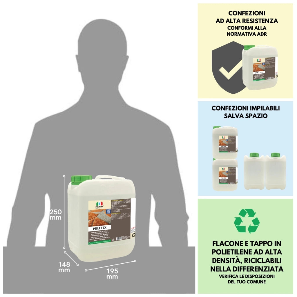 Detergente per pulire divano, tappeti e moquette PULI TEX   5LT