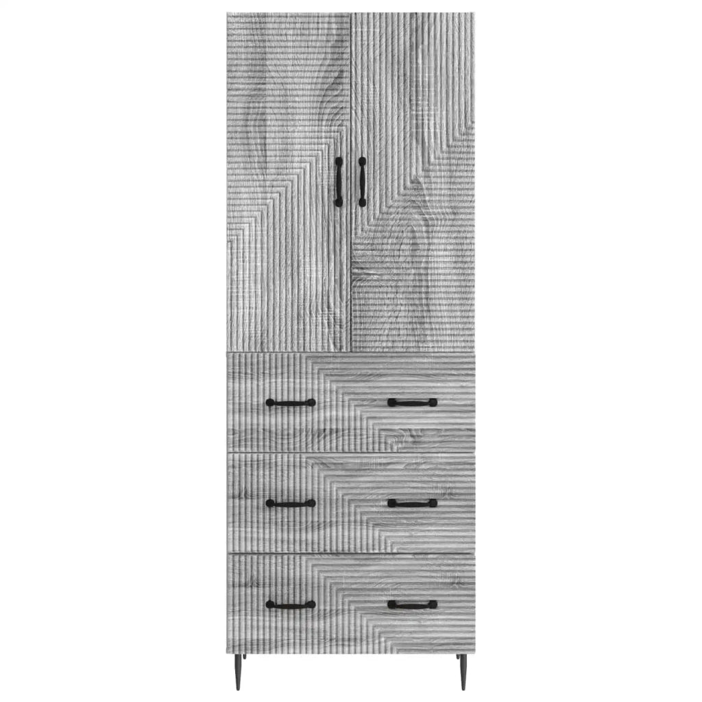 Set di armadi 2 pcs Sonoma grigio 66 x 34,5 x 90 cm 3416643