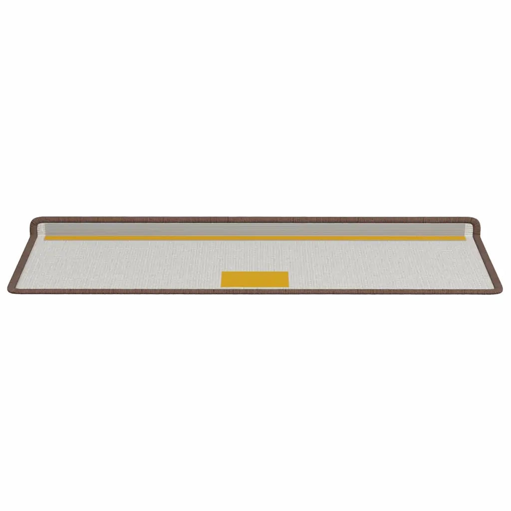 Tappetini per scale autoadesivi 15 pz | Gradini per Scale Marrone 65 x 21 x 4 cm