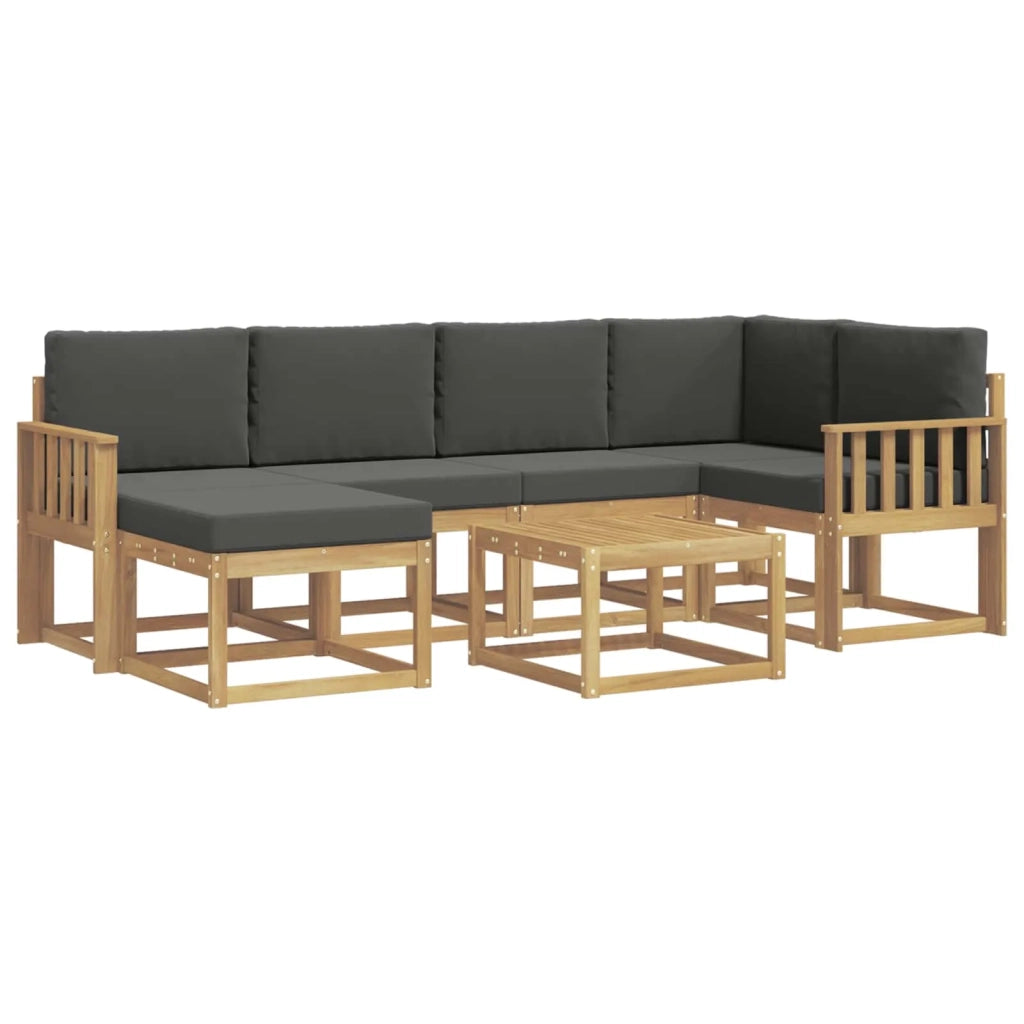 Set di divani da esterno 7 pz Bianco e Antracite 3387906