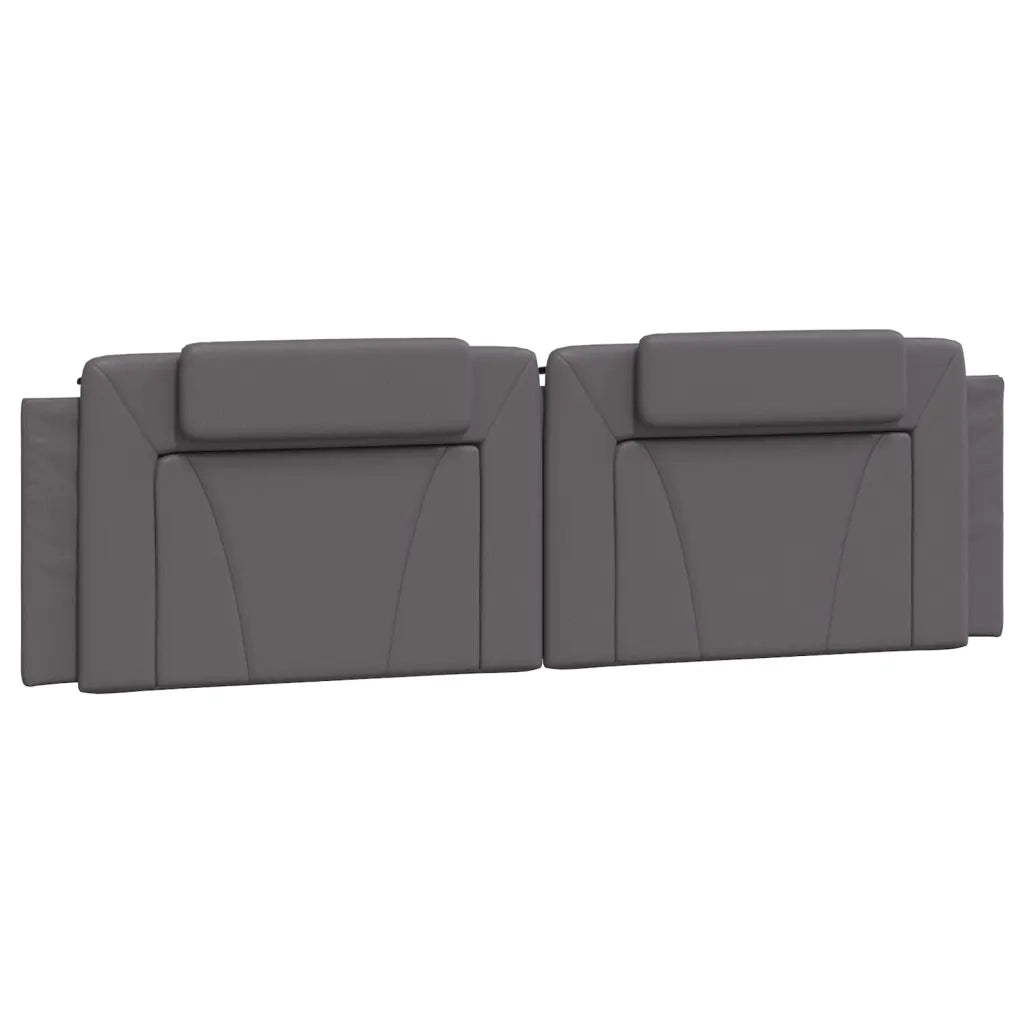 Cuscino Testiera Viana Grigio 180 cm in Similpelle 374807