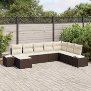 Set Divano da Giardino con cuscino 8 pcs polyrattan 3347178