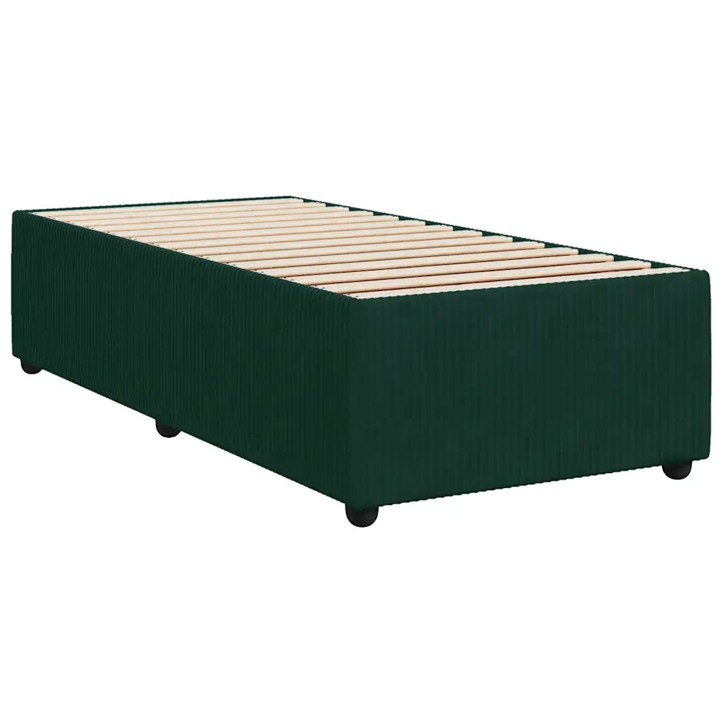 Giroletto a Molle con Materasso Verde Scuro 90x200 cm Velluto 3292247